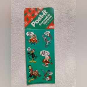 Vintage Looney tunes green christmas post it stickers